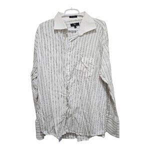 Phat Farm Men’s XL Striped Shirt Collar 18 Flawed Y2K